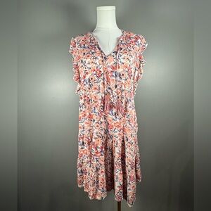 Floral Ruffle Sleeve Dress